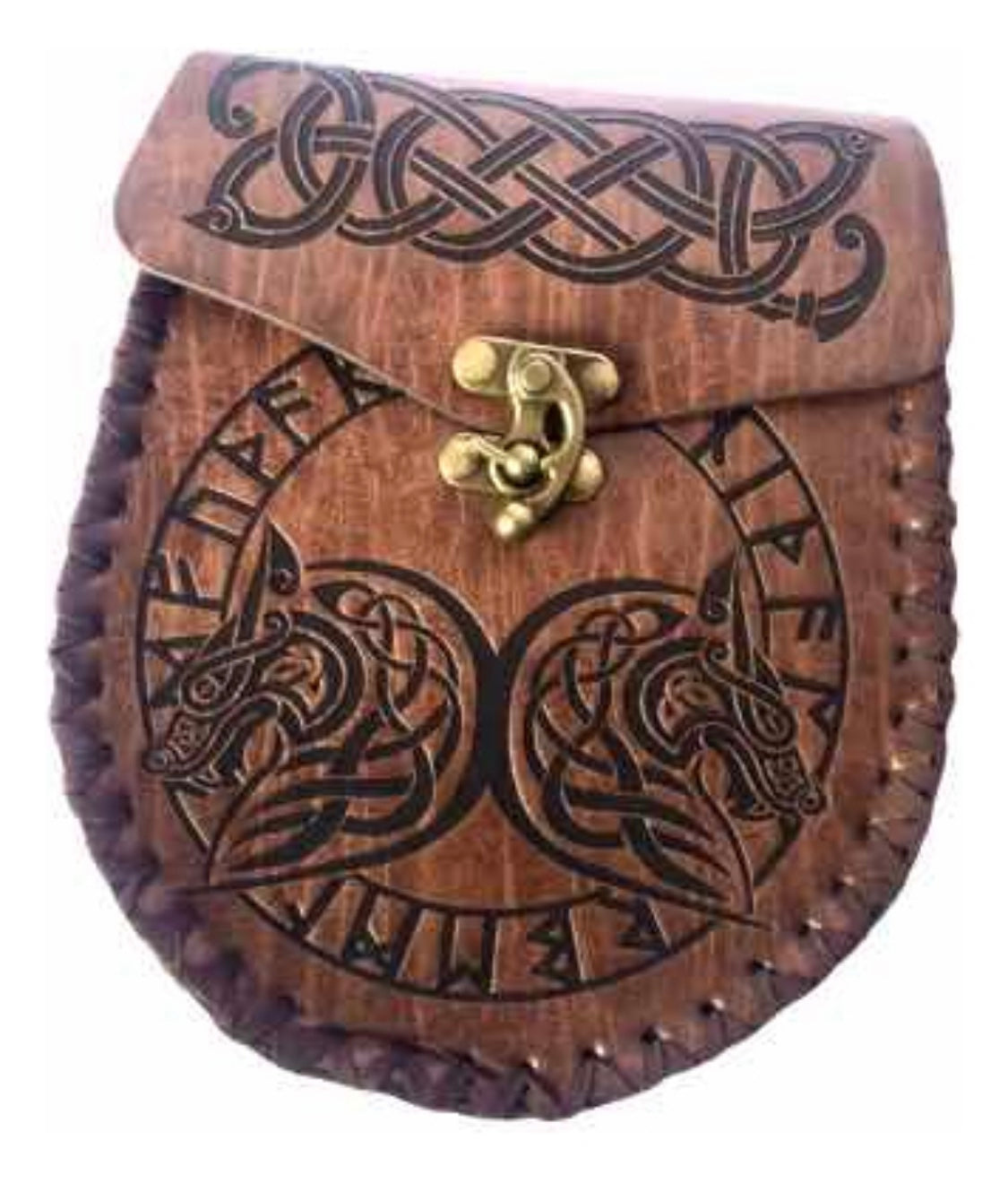 Bolsa Medieval Marrom Para Cinto