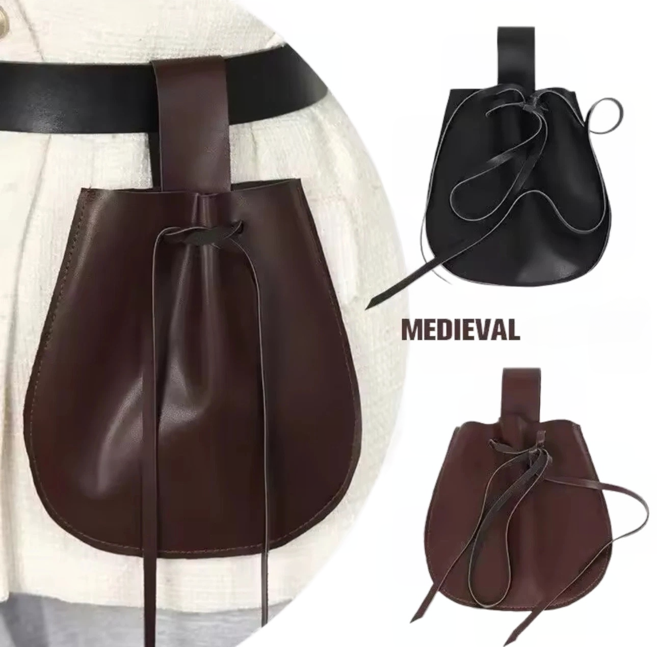 Bolsa Medieval Grande Unissex para Cinto