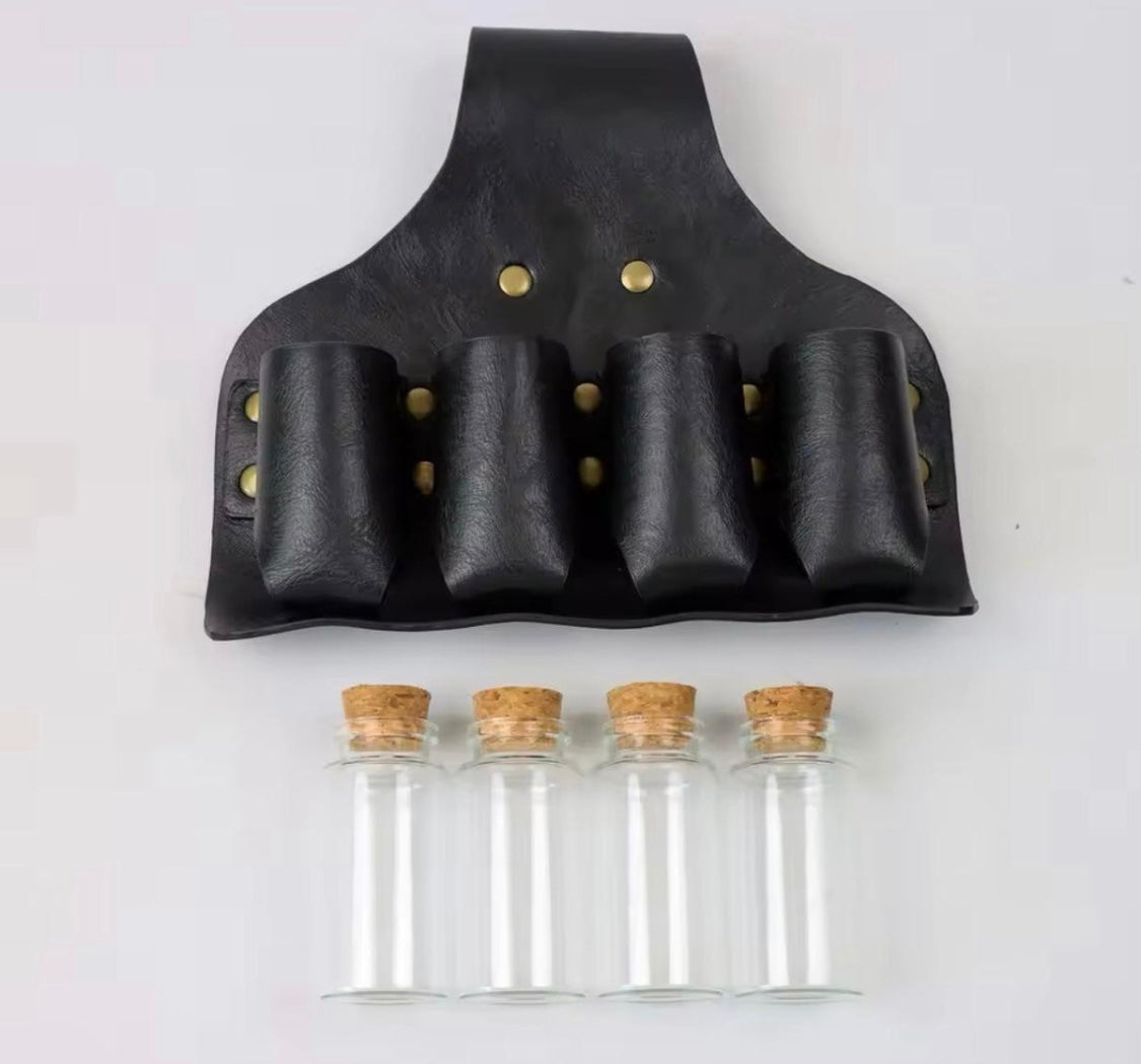 Bolsa Cinto Frascos Poção Alquimia Medieval