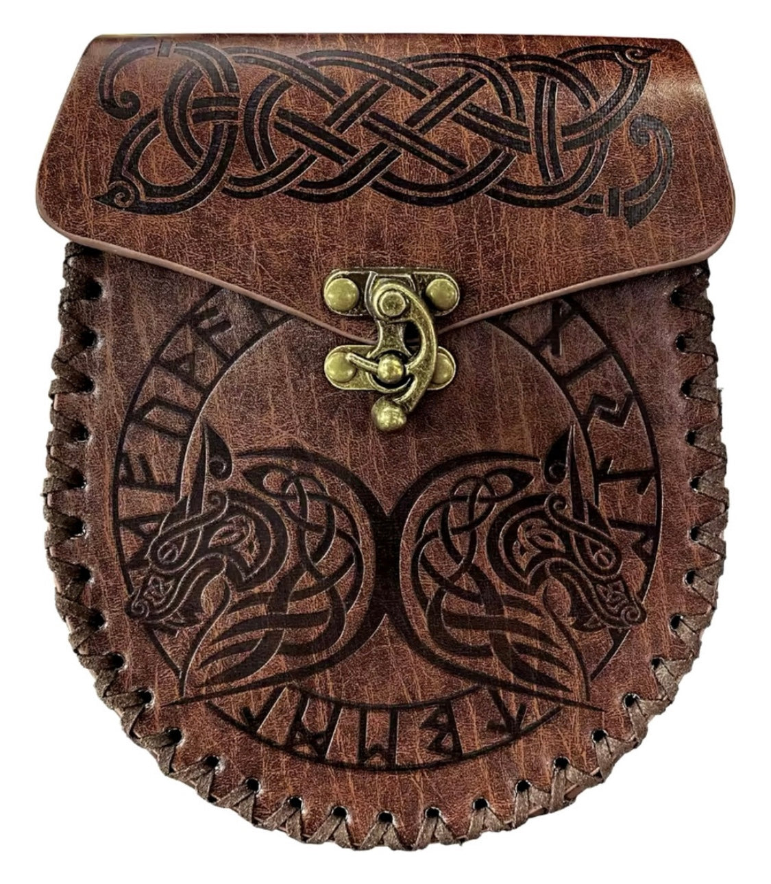 Bolsa Medieval Marrom Para Cinto