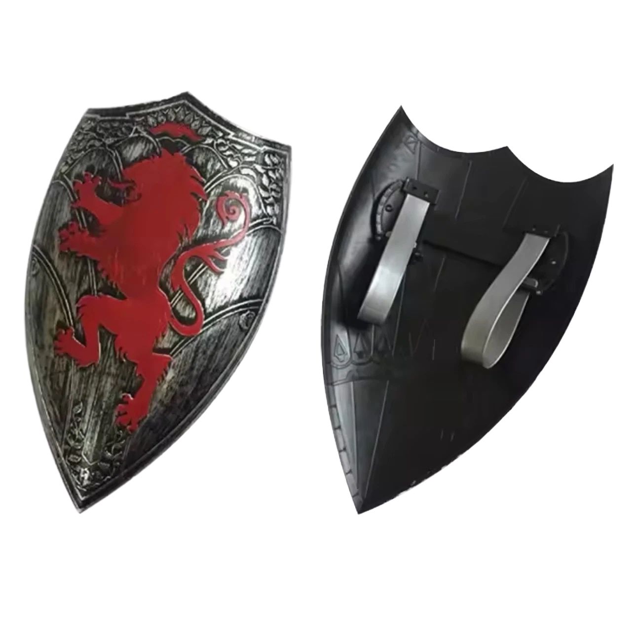 Escudo Guerreiro Soldado Romano Medieval Leão Vermelho